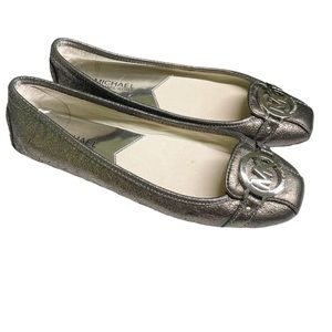 Michael Kors Fulton Moccasin Metallic Loafer Shoe Size 7.5